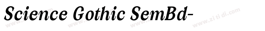 Science Gothic SemBd字体转换